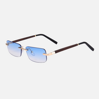 Blue Lenses / Wooden Frame