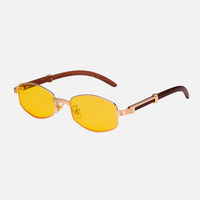 Yellow Lenses / Wooden Frame