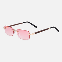 Pink Lenses / Wooden Frame