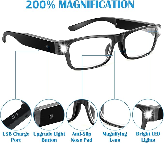Reading Glasses with LED