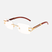 Clear Lenses / Wooden Frame
